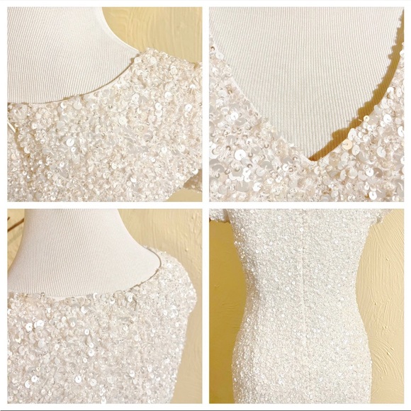 Theia Luxury Gown With Sparkling Crystal and Sequins - Picture 7 of 12